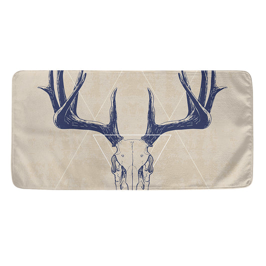 Vintage Deer Skull Print Towel