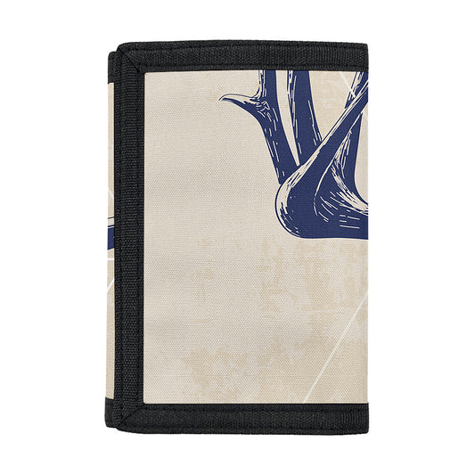 Vintage Deer Skull Print Trifold Wallet