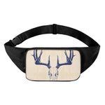 Vintage Deer Skull Print Waist Bag