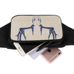 Vintage Deer Skull Print Waist Bag