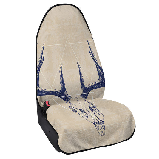 Vintage Deer Skull Print Waterproof Car Seat Cover