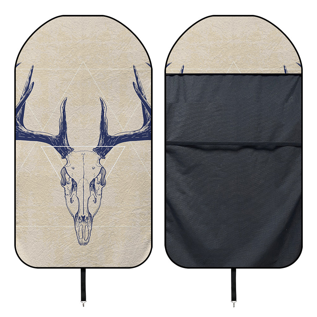 Vintage Deer Skull Print Waterproof Car Seat Cover