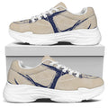 Vintage Deer Skull Print White Chunky Shoes