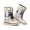 Vintage Deer Skull Print Winter Boots