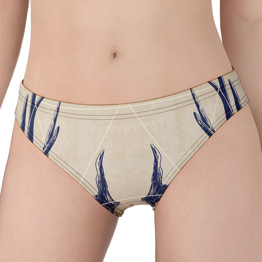 Vintage Deer Skull Print Women's Panties
