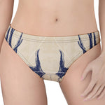 Vintage Deer Skull Print Women's Thong