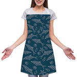 Vintage Dolphins Pattern Print Adjustable Apron
