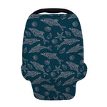 Vintage Dolphins Pattern Print Baby Seat Cover