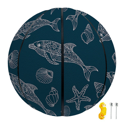 Vintage Dolphins Pattern Print Basketball