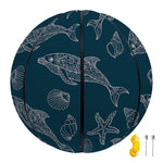 Vintage Dolphins Pattern Print Basketball