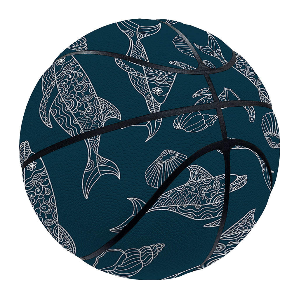 Vintage Dolphins Pattern Print Basketball