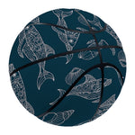 Vintage Dolphins Pattern Print Basketball
