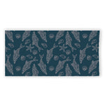 Vintage Dolphins Pattern Print Beach Towel