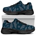 Vintage Dolphins Pattern Print Black Chunky Shoes