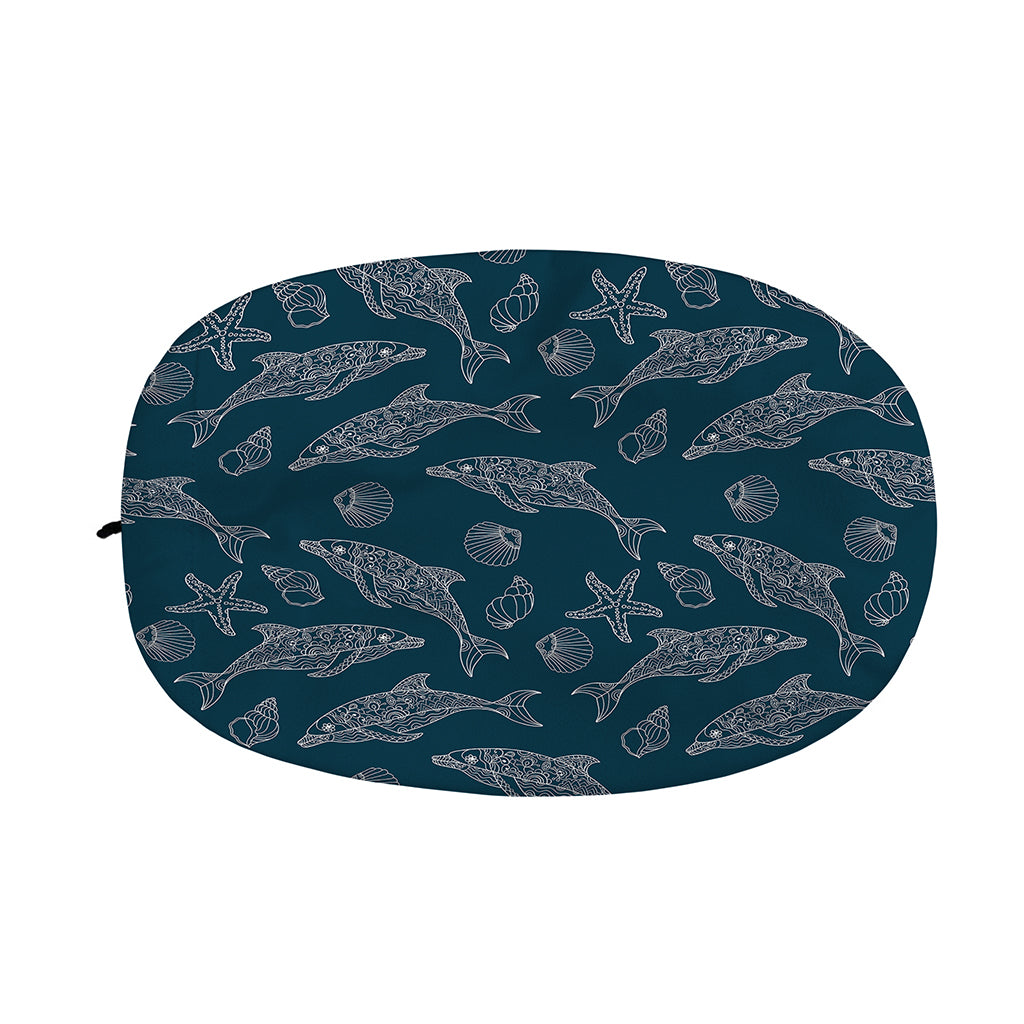 Vintage Dolphins Pattern Print Car Side Mirror Covers