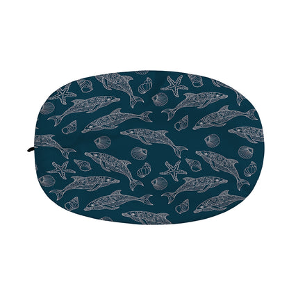 Vintage Dolphins Pattern Print Car Side Mirror Covers