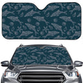 Vintage Dolphins Pattern Print Car Windshield Sun Shade