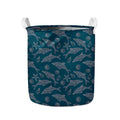 Vintage Dolphins Pattern Print Collapsible Laundry Basket