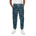 Vintage Dolphins Pattern Print Cotton Pants