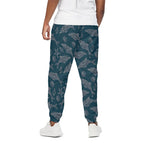Vintage Dolphins Pattern Print Cotton Pants