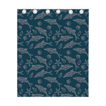 Vintage Dolphins Pattern Print Curtain