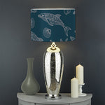 Vintage Dolphins Pattern Print Drum Lamp Shade