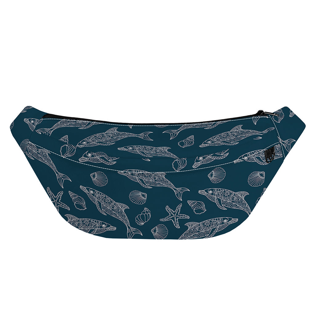 Vintage Dolphins Pattern Print Fanny Pack