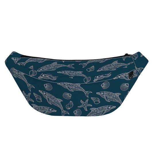Vintage Dolphins Pattern Print Fanny Pack