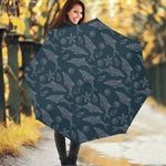 Vintage Dolphins Pattern Print Foldable Umbrella