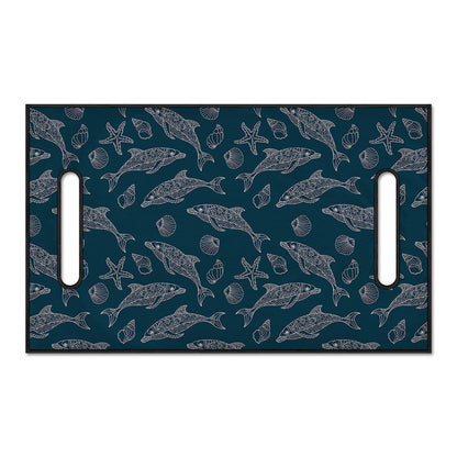 Vintage Dolphins Pattern Print Golf Cart Seat Cover