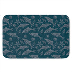 Vintage Dolphins Pattern Print Indoor Door Mat