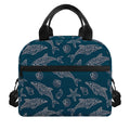 Vintage Dolphins Pattern Print Insulated Lunch Bag
