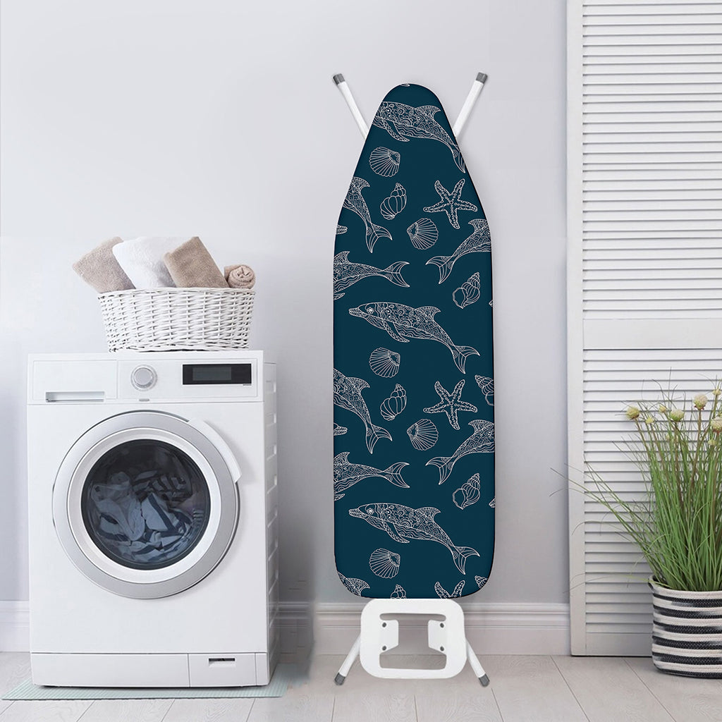 Vintage Dolphins Pattern Print Ironing Board Cover
