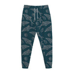 Vintage Dolphins Pattern Print Jogger Pants
