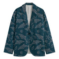 Vintage Dolphins Pattern Print Men's Blazer