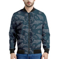 Vintage Dolphins Pattern Print Men's Bomber Jacket