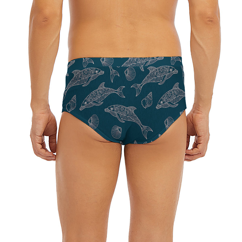 Vintage Dolphins Pattern Print Men's Briefs