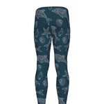 Vintage Dolphins Pattern Print Men's leggings