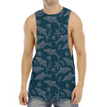 Vintage Dolphins Pattern Print Men's Muscle Tank Top