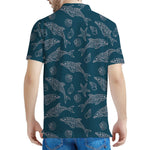 Vintage Dolphins Pattern Print Men's Polo Shirt