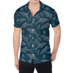 Vintage Dolphins Pattern Print Men's Shirt