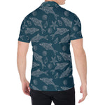 Vintage Dolphins Pattern Print Men's Shirt