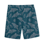 Vintage Dolphins Pattern Print Men's Sports Shorts