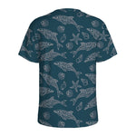 Vintage Dolphins Pattern Print Men's Sports T-Shirt