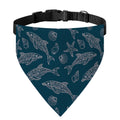 Vintage Dolphins Pattern Print Over The Collar Dog Bandana