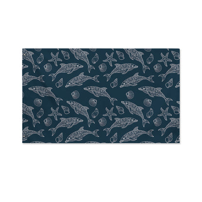 Vintage Dolphins Pattern Print Polyester Flag
