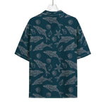 Vintage Dolphins Pattern Print Rayon Hawaiian Shirt