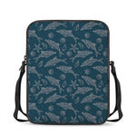 Vintage Dolphins Pattern Print Rectangular Crossbody Bag