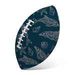 Vintage Dolphins Pattern Print Rugby Ball