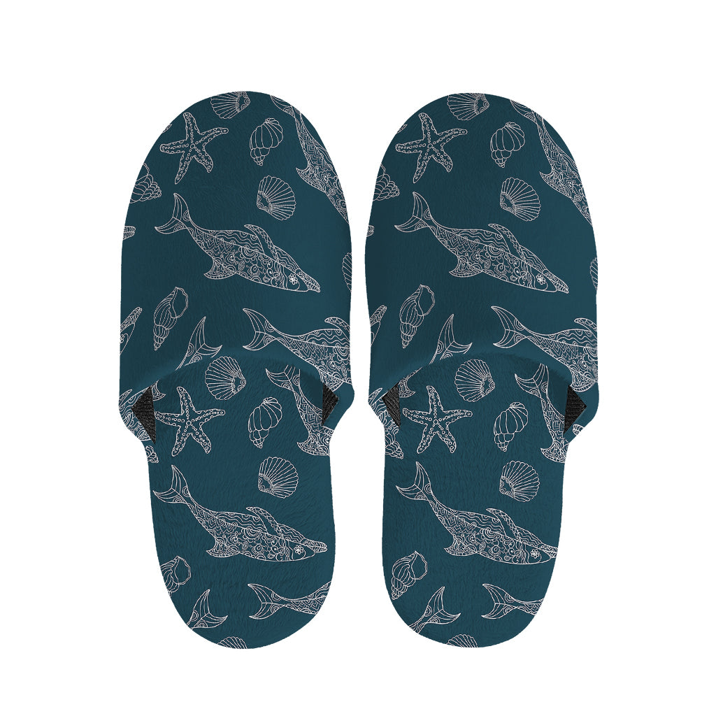 Vintage Dolphins Pattern Print Slippers